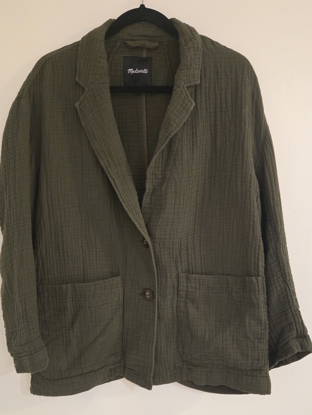 Madewell Women's Green blazer relaxed fit Utility Jacket